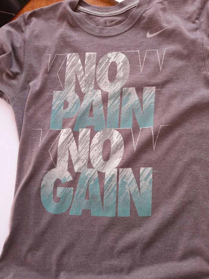 Tee shirt Nile imprimé no pain no gain taille S - photo numéro 5