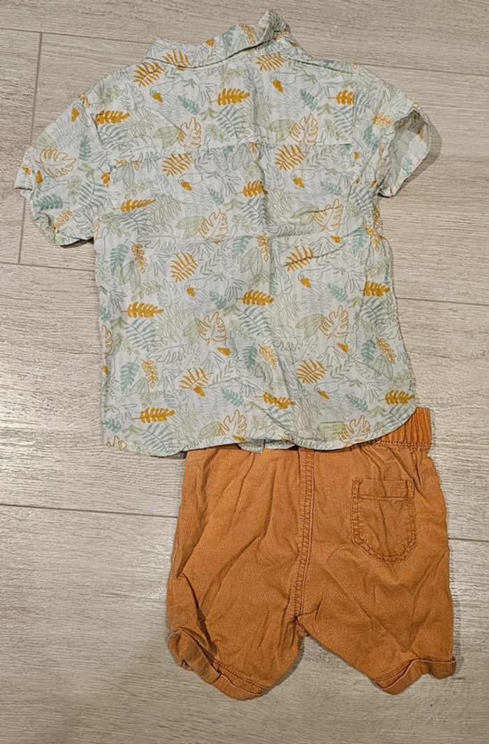 Ensemble été chemise short 12M / 74cm - photo numéro 2