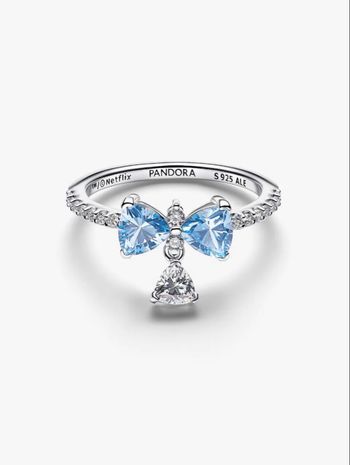 Bague bridgerton noeud bleus
