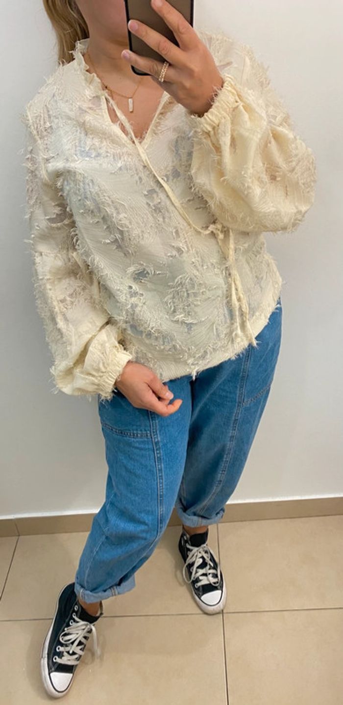 Superbe Blouse Col V Taille 36 - photo numéro 5