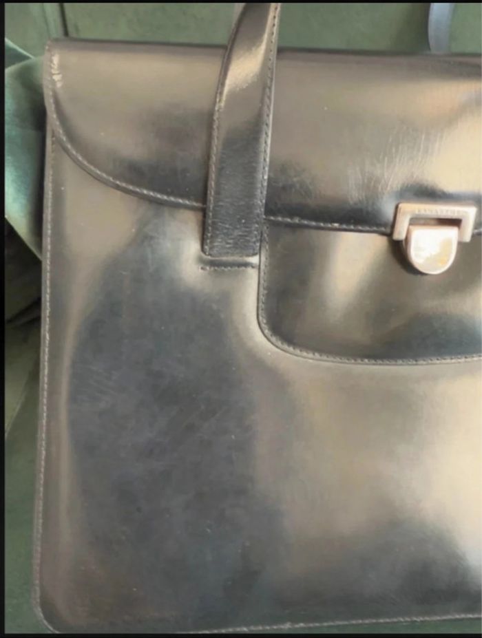 Sac Lamarthe vintage en cuir noir - photo numéro 7