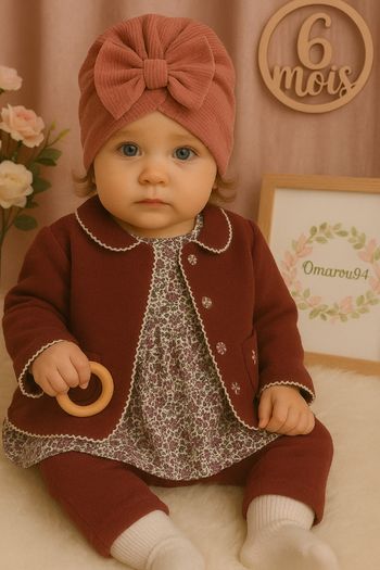 Ensemble complet 4 pièces sergent major fille 6 mois 🎀