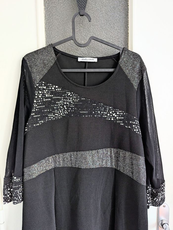 Robe christine laure soirée chic à sequins taille L 40 - photo numéro 2