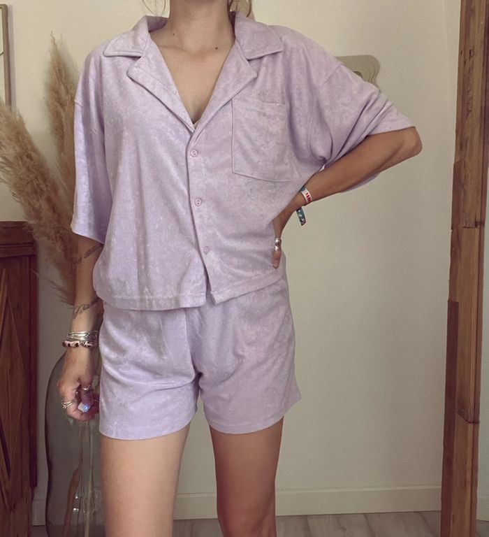 Ensemble lilas Primark en tissu éponge Lila- Taille XS/M - photo numéro 2