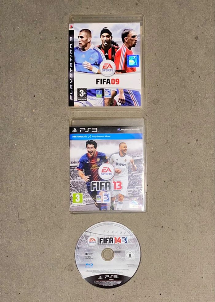 Lot X3 Jeu PS3 FIFA 09 + 13 + 14