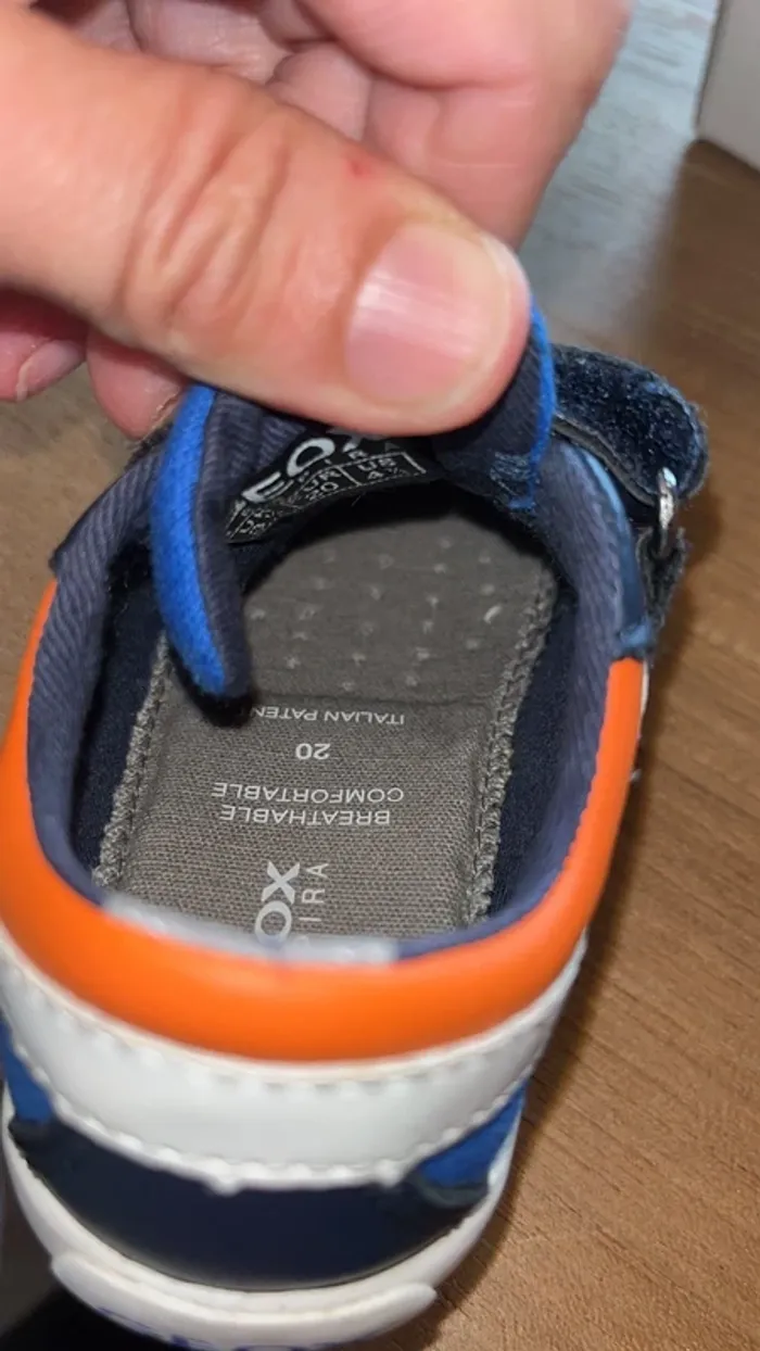 Basket geox t20 bleu et orange - photo numéro 7