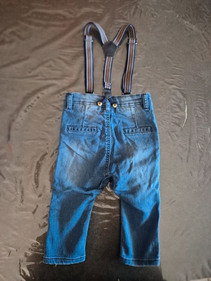 Pantalon jeans avec bretelle amovible - photo numéro 4