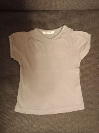 Tee shirt manches courtes gris I m so lovely