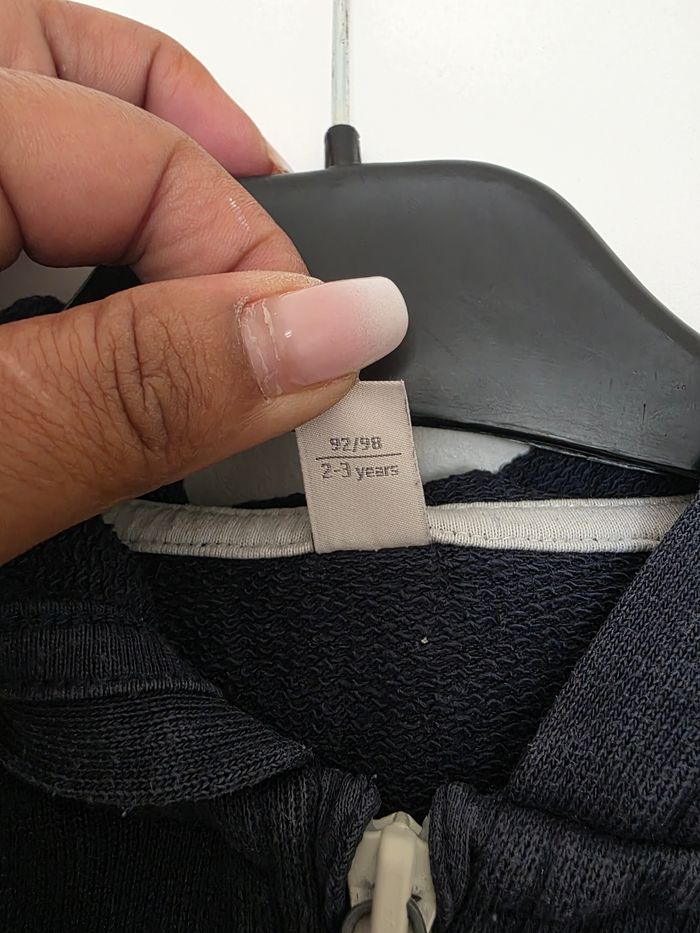 Pull a capuche à zip bleu marine Esprit taille 3 ans - photo numéro 6