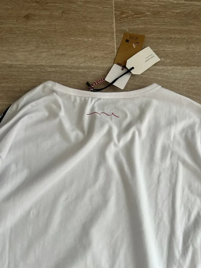 T-shirt Teddy Smith à manches longues blanc bande noir 2XL - photo numéro 4