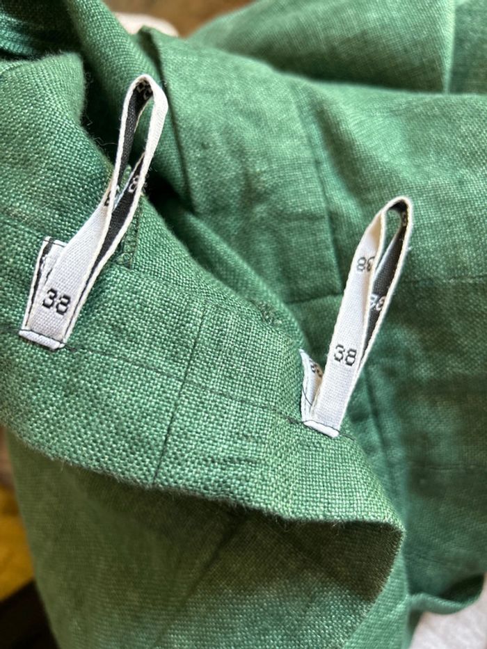 🦚Jupe longue en lin vert champêtre Cottagecore Countryside Charm Green Linen Skirt🦚 - photo numéro 20