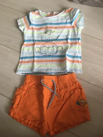 Ensemble short t-shirt 18 mois sergent major