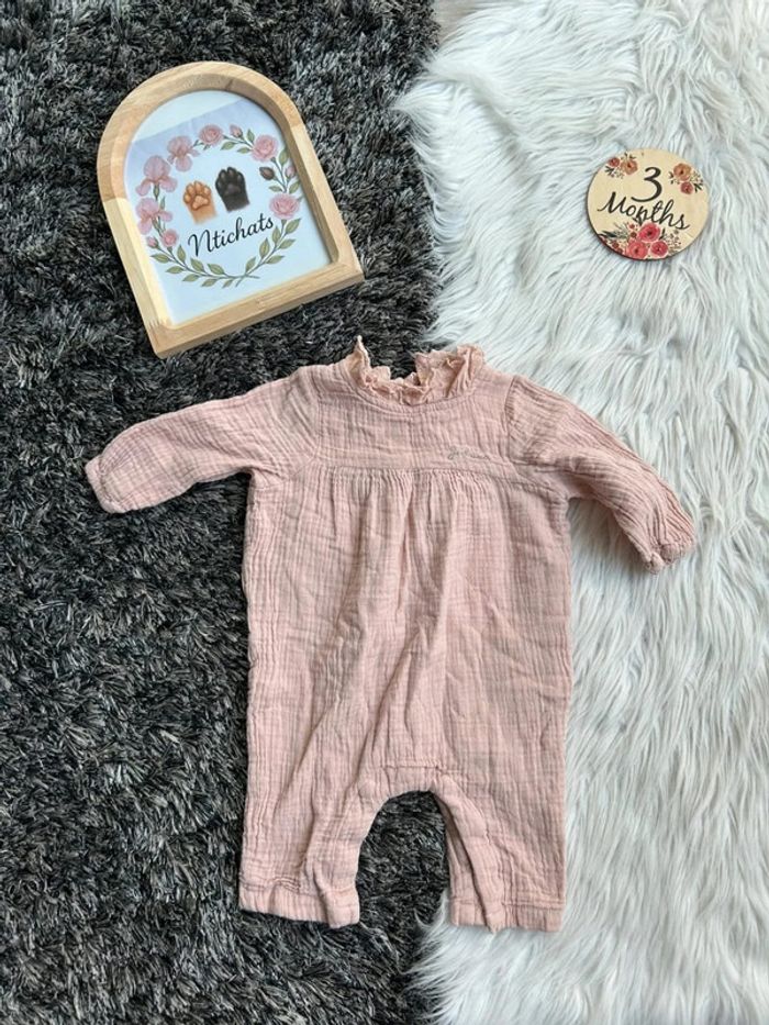 Combinaison rose - vertbaudet 3 mois