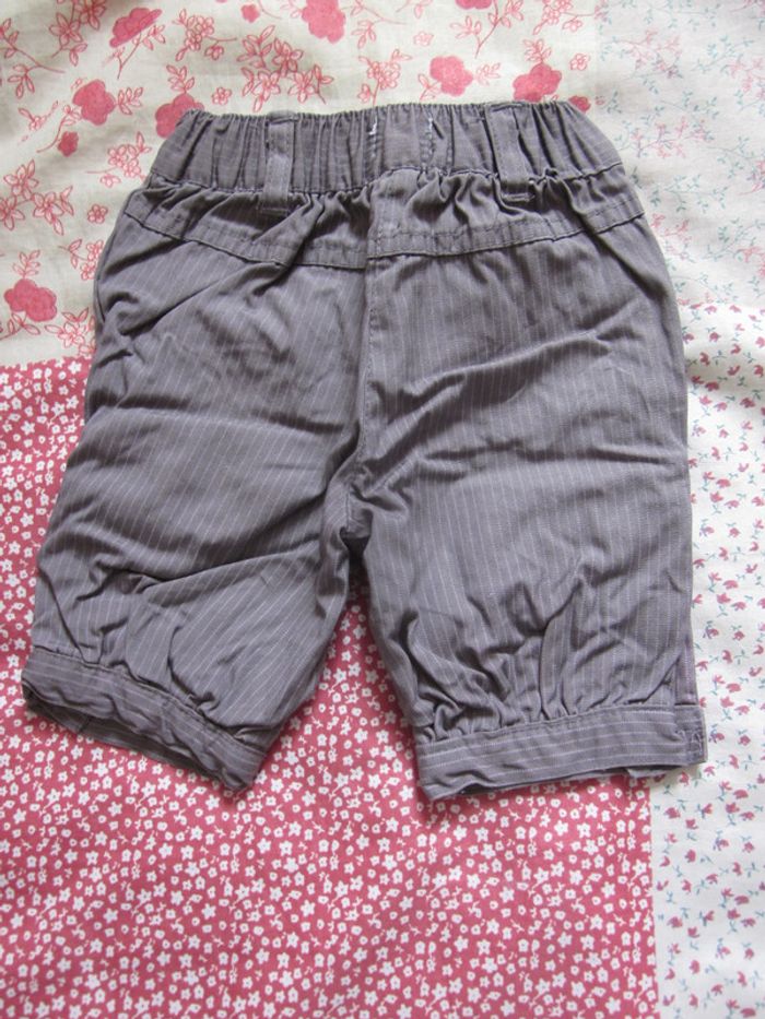 Pantalong toile brun 6 mois - photo numéro 2