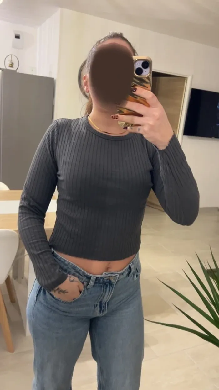 Haut gris femme - photo numéro 2