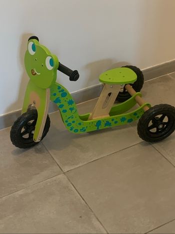 Draisienne grenouille en bois