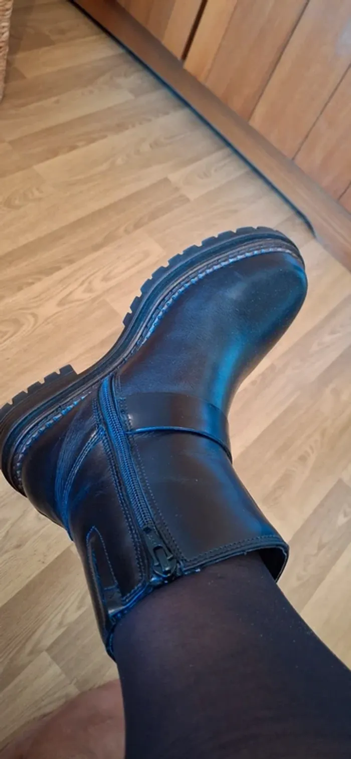 Botines cuir noir neuve free monday t36 - photo numéro 6