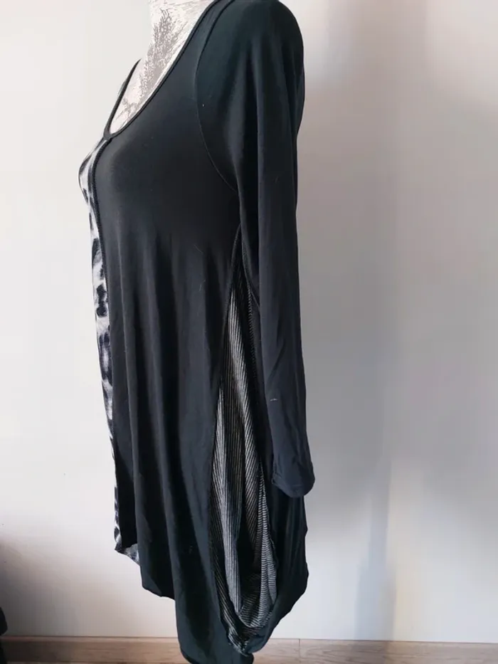 Tunique noire mouchetée taille 40 - photo numéro 4