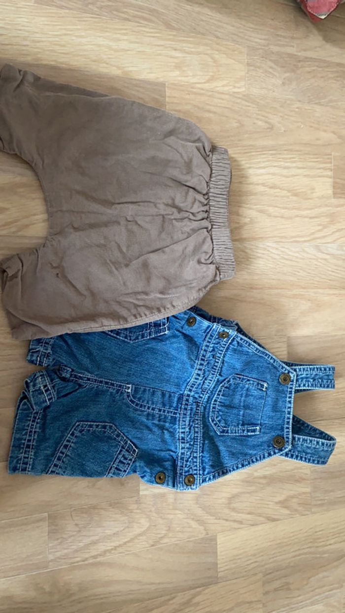 Lot sarouel + salopette Short Kitchoun 3 mois