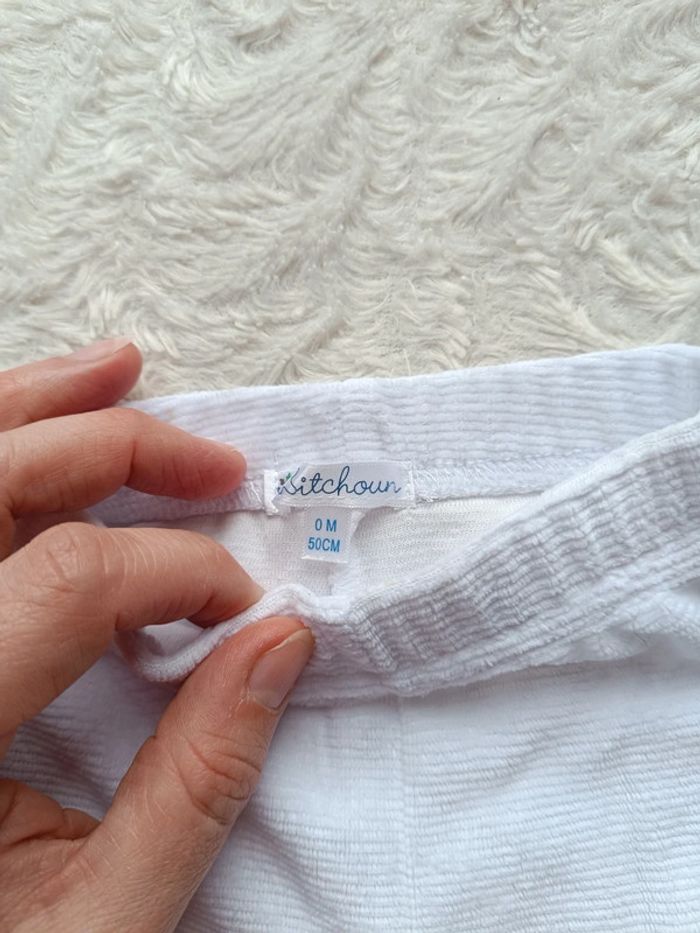 Ensemble (pyjama velours 2 pièces avec pieds 0mois/gilet velours avec capuche 1mois) Ours Kitchoun - photo numéro 7