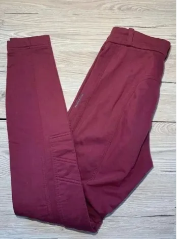 Pantalon  d’Équitation  Fouganza Hiver Bordeaux, Très Bon  État