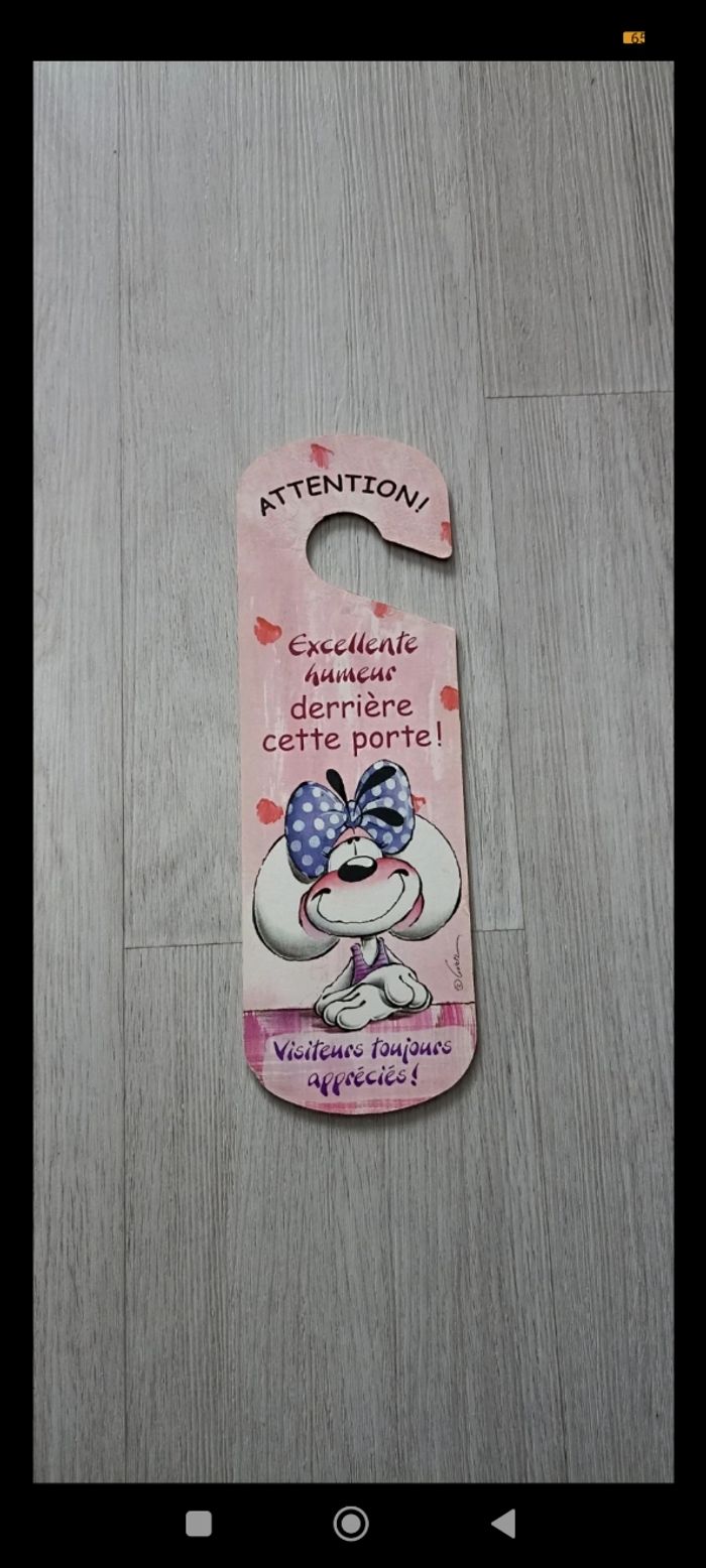 Message de poignée de porte Diddl