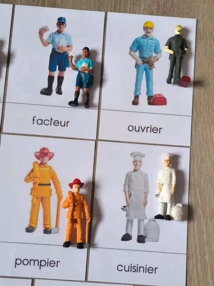 Cartes de nomenclature des métiers avec figurines - photo numéro 3