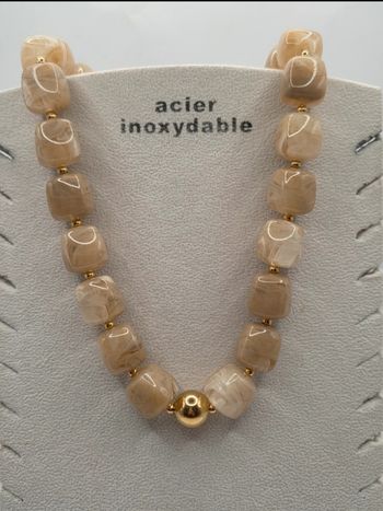 Collier en acétate et acier inoxydable 