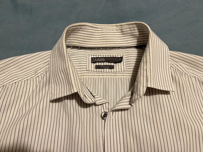 Chemise blanche à rayures grises - Jules - T. M - photo numéro 3