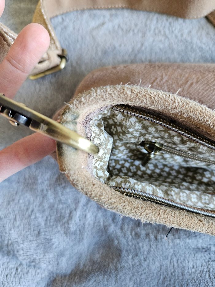 Sac bandoulière cuir doré rosé Mila Louise - photo numéro 10
