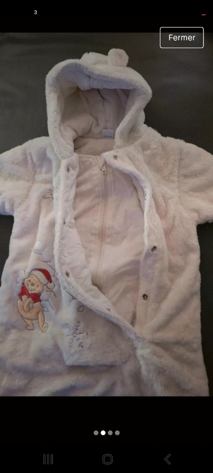 Combipilote/combinaison 3/6 mois disney winni l ourson - photo numéro 2