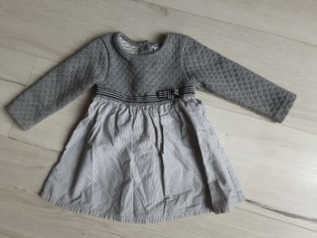 Vêtement bébé fille robe Orchestra grise brillante 12 mois 1 an