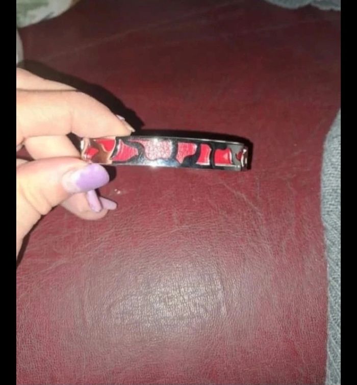 Bracelet jonc et simili cuir - photo numéro 2