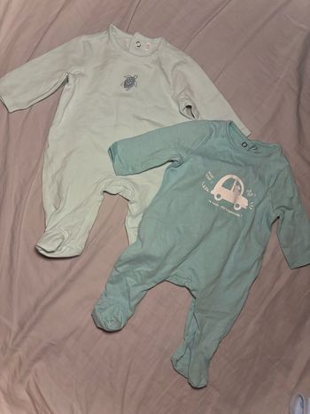 Lot 2 pyjamas naissance en coton pour bébé garçon Orchestra