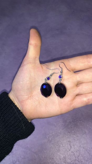 Boucles d oreilles violette