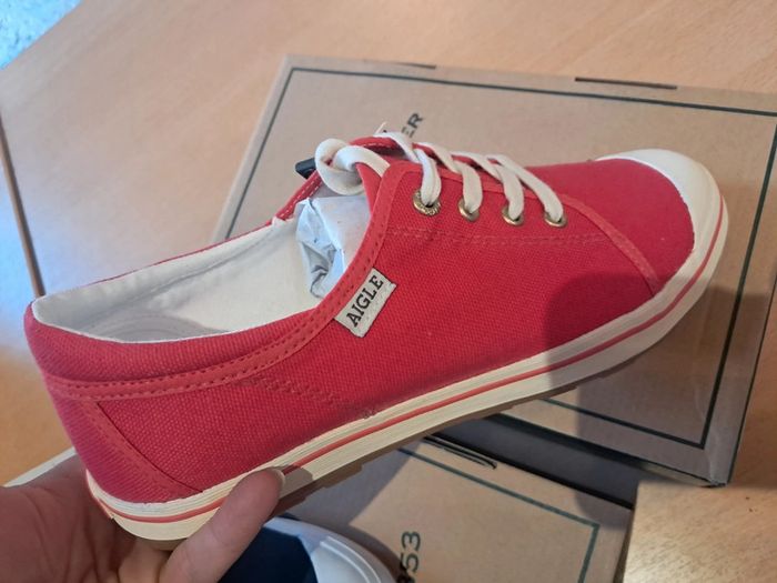 Aigle baskets en toile femme été P.40 neuves - photo numéro 11