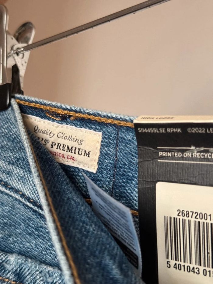 Jean bleu Levis high loose w 29x31 poches rétro - photo numéro 8