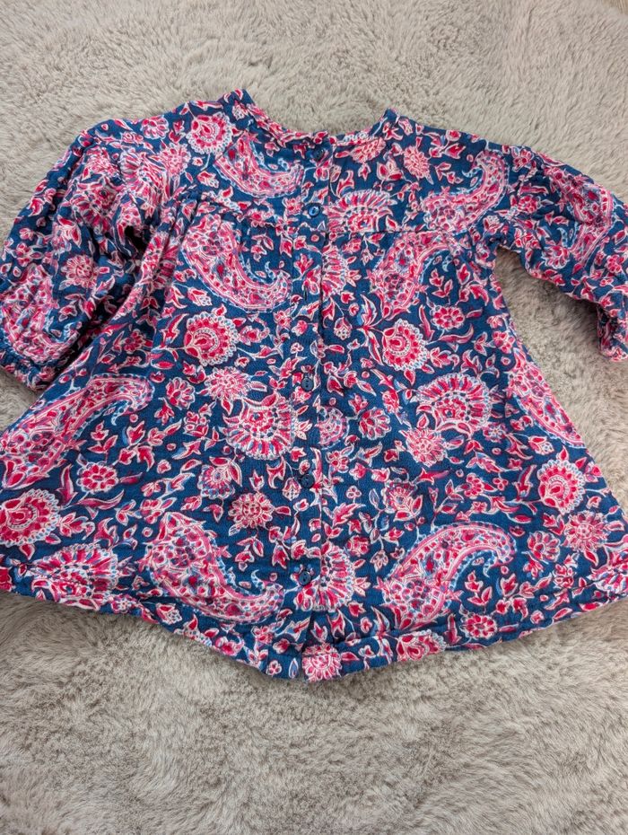 Robe bébé fille Du Pareil au Même 12 mois – coton imprimé fleuri – très bon état - photo numéro 8