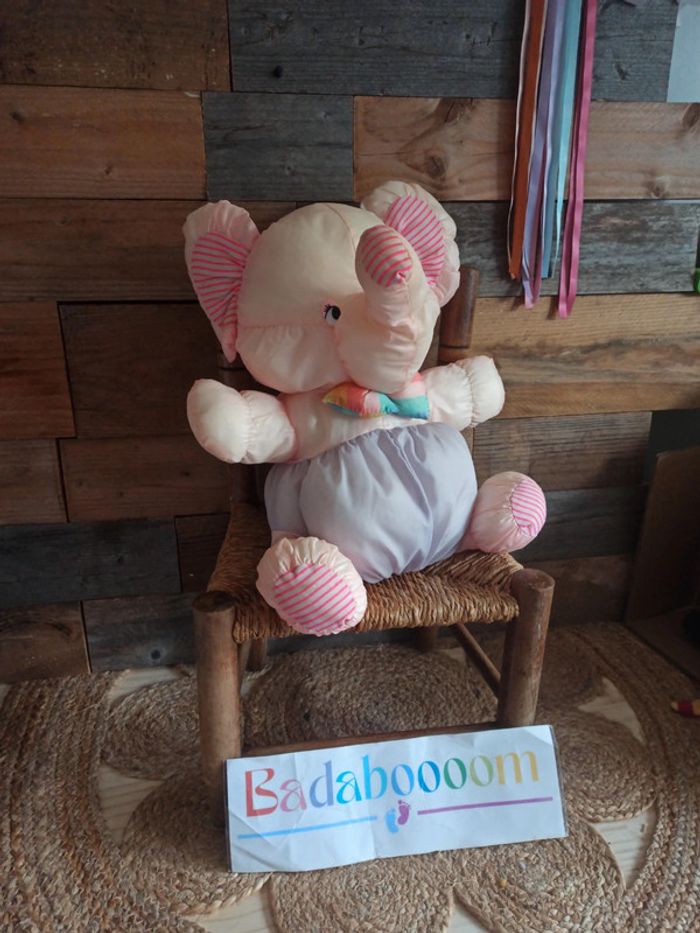 Peluche éléphant bikin Toile parachute vintage tbe - photo numéro 5