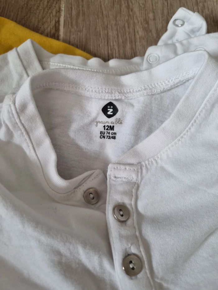 Lot de 3 t-shirt manches longues 12 mois - photo numéro 5