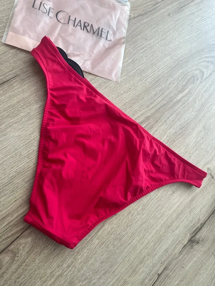 Bas de maillot de bain Lise Charbel Anneaux couleur Framboise neuf taille 42 - photo numéro 8