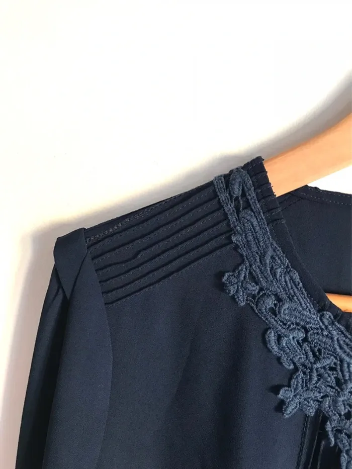 Blouse bleue marine Nina Kaufman taille S - photo numéro 4