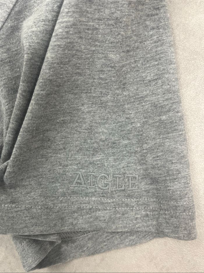 T-shirt Aigle uni gris à col rond - photo numéro 4