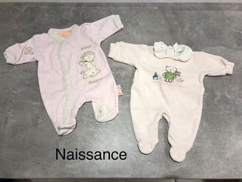 Lot 2 pyjamas naissance