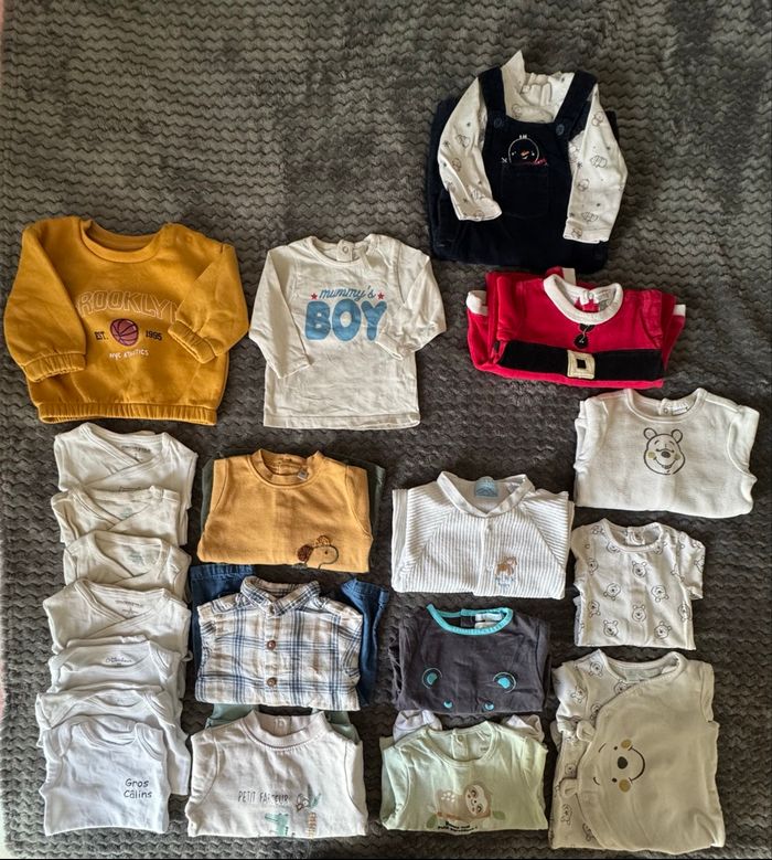 🌟 Grand lot garçon – 83 vêtements – tailles 1M / 3M / 6M – Très bon état ! - photo numéro 4
