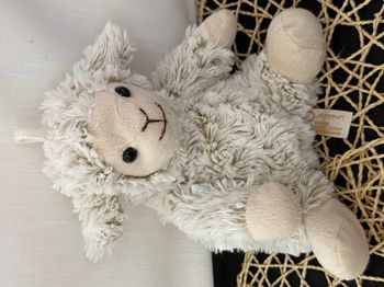 Peluche mouton RODADOU RODA chiné blanc beige poils long
