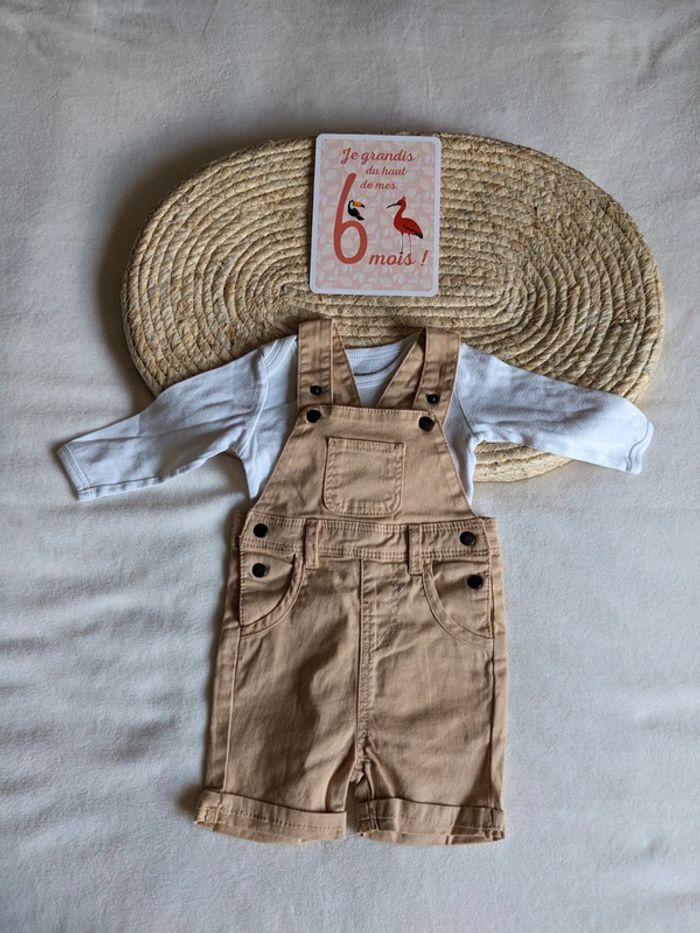 Ensemble salopette et body - 6 mois