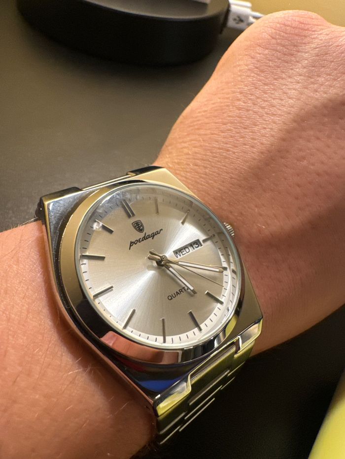 Montre de luxe pour homme en acier inoxydable, étanche, avec