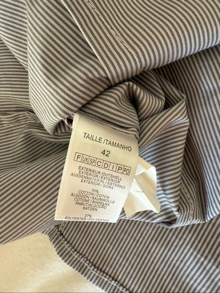 Chemise grise à rayures Taille 42 - photo numéro 6