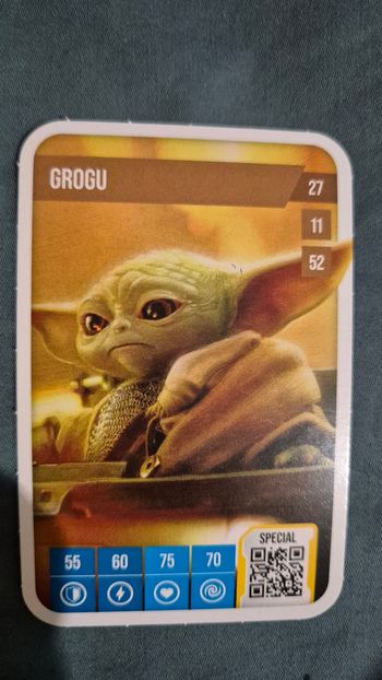 Carte Star Wars Auchan 2025 n° 27 Grogu